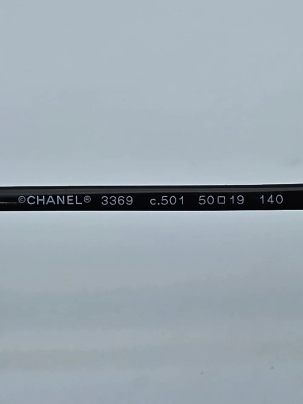 Chanel 3369 c.501 Black Silver CC Square Eyeglasses Frame Italy 50-19-140